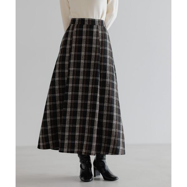 スカート チェックジャガードフレアスカート603896