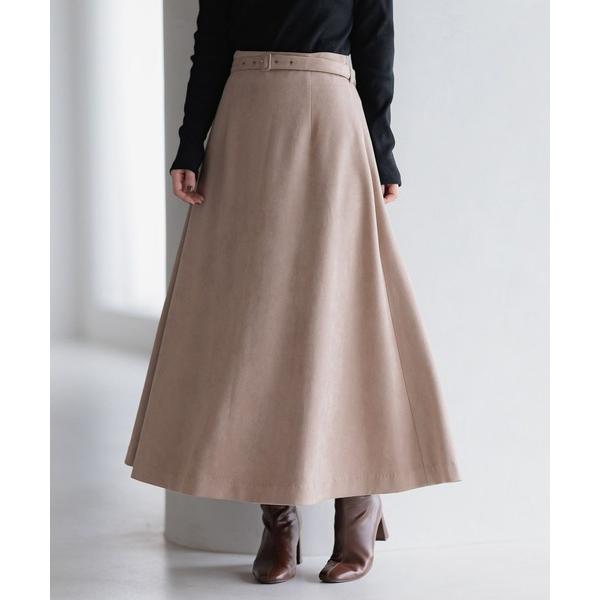 スカート スウェードフレアスカート603894