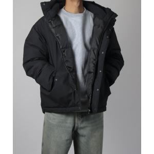 コート ジャケット ポリタスラン/ファイバー中綿 フード付きハーフジャケット メンズ レディース