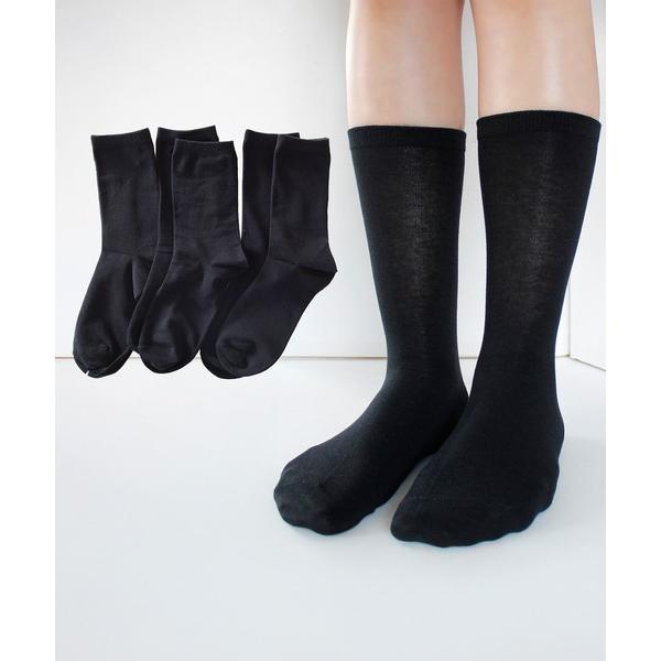 靴下 黒ソックス 6足セット レディース