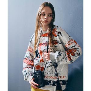 トレーナー スウェット M2575 ENJOY プリント ZIPトレーナー レディース