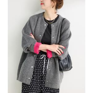 カーディガン 「追加3」「WEB限定」2層スムース編みロングカーディガン レディース