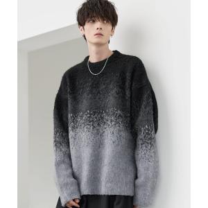 セーター ニット ウールブレンドシャギーデザインニット メンズ レディース