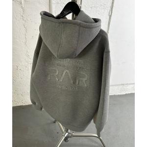 パーカー ダンボールニット エンボス加工ビッグフーディー レディース メンズ