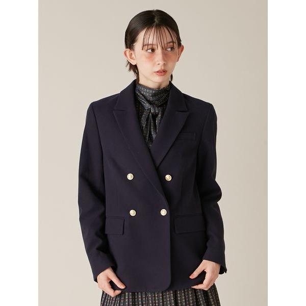 ブルゾン アウター ダブルブレストウールジャケット レディース