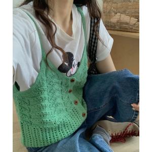 ベスト ジレ レイヤード ショートベスト レディースの商品画像