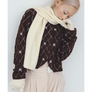 ニット セーター キルティングショートカーディガン レディース