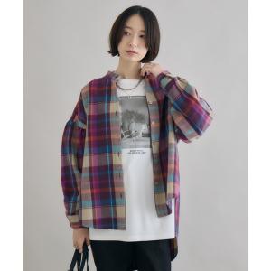 ブラウス シャツ TRANOI. フランネルチェックシャツ レディース