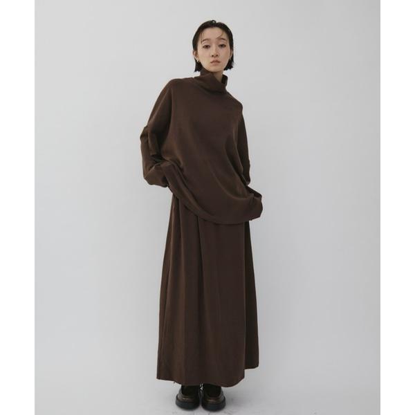 tシャツ Drape High Neck ＆ Maxi Skirt Set  Up/ドレープハイネッ...