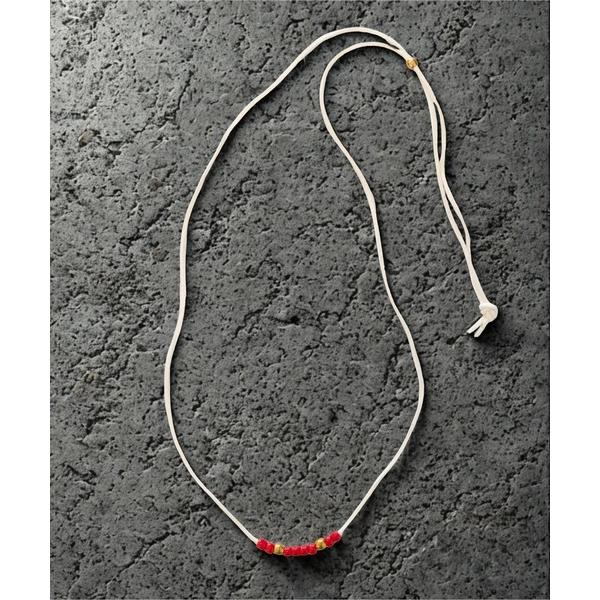 ネックレス ディアースキン ビーズネックレス メンズ