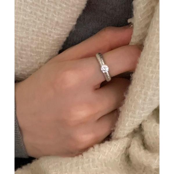 指輪 リング ジルコニアデザインオープンリング レディース