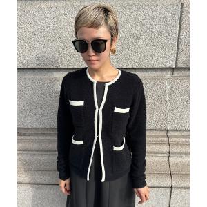 カーディガン イタリア糸ウールジャケット レディース