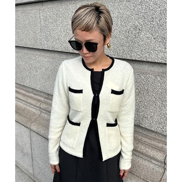 カーディガン イタリア糸ウールジャケット レディース