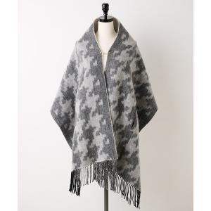 ウール千鳥リバーシブルストール レディース