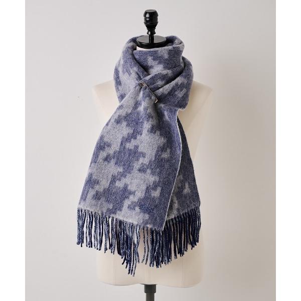 ウール千鳥リバーシブルストール レディース