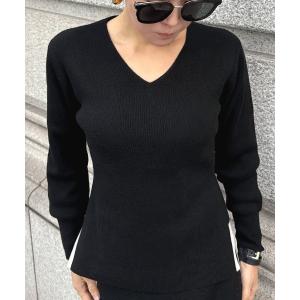 カーディガン Vネックウールニット レディース