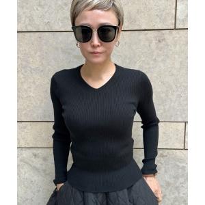 カーディガン ウールシルクVネックニット レディース