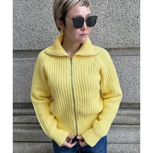 カーディガン JENNEジップアップニットジャケット レディース