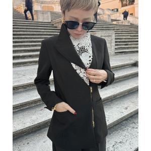 コート アウター レースカラージャケット レディース