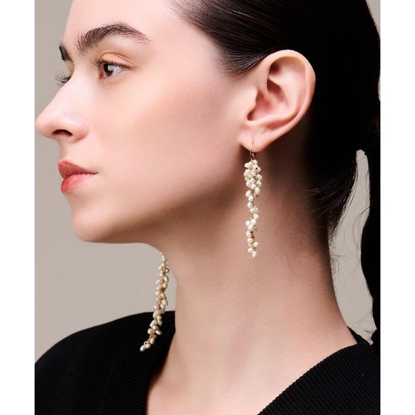 ピアス 淡水パールアシンメトリーピアス レディース