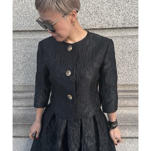 コート アウター ジャガードクラシカルジャケット レディース