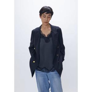 ブラウス シャツ レースサテンキャミソール レディース