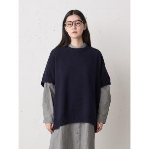 ベスト ジレ MidiUmi クルーネックコクーンベスト レディース