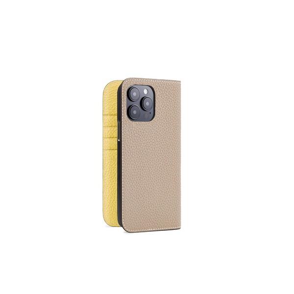 スマホケース (iPhone 15 Pro Max) ダイアリーケース シュリンクレザー