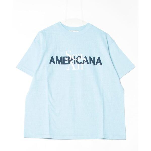 「AMERICANA」 半袖Tシャツ FREE ライトブルー レディース