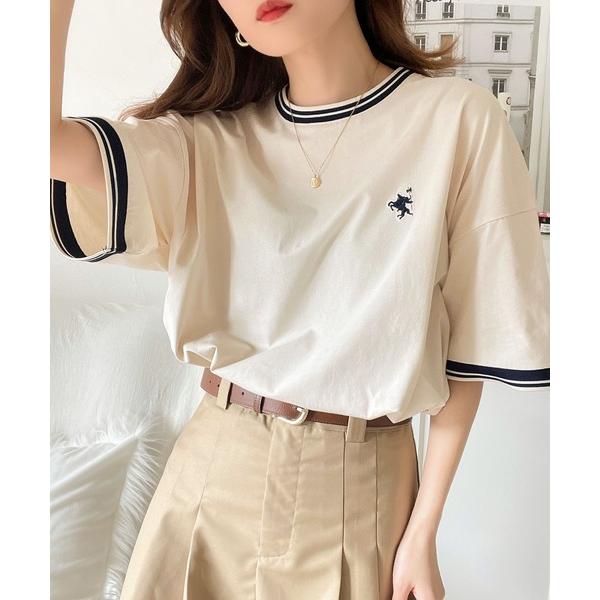 「Java」 半袖Tシャツ MEDIUM ベージュ レディース