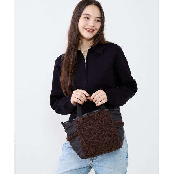 トートバッグ SHERPA SMALL OPEN TOTE ダークチョコレートシェルパ レディース