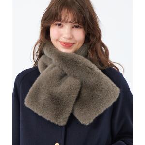 マフラー ストール フェイクファーティペット レディース