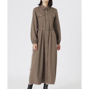 シャツワンピース バックスカーフシャツワンピース