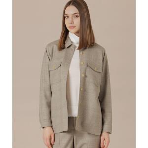 ブラウス シャツ ウールサキソニーシャツ レディース