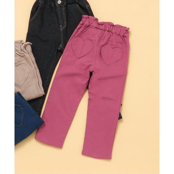 パンツ 「ストレート/あったか」裏起毛ハートポケットきゅんパンツ_ジュニア対応 キッズ 子供服 男の...