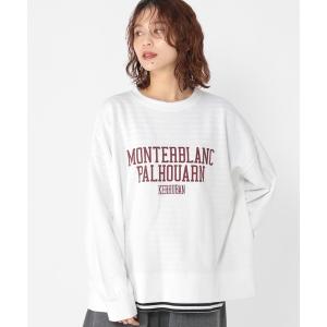 トレーナー スウェット 裏毛アソートロゴプルオーバー レディース