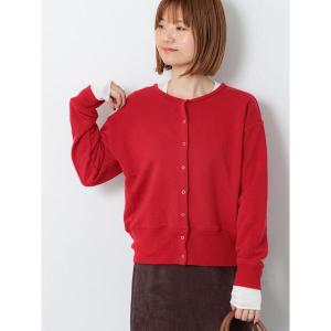 リングドット裏毛カーディガン レディース