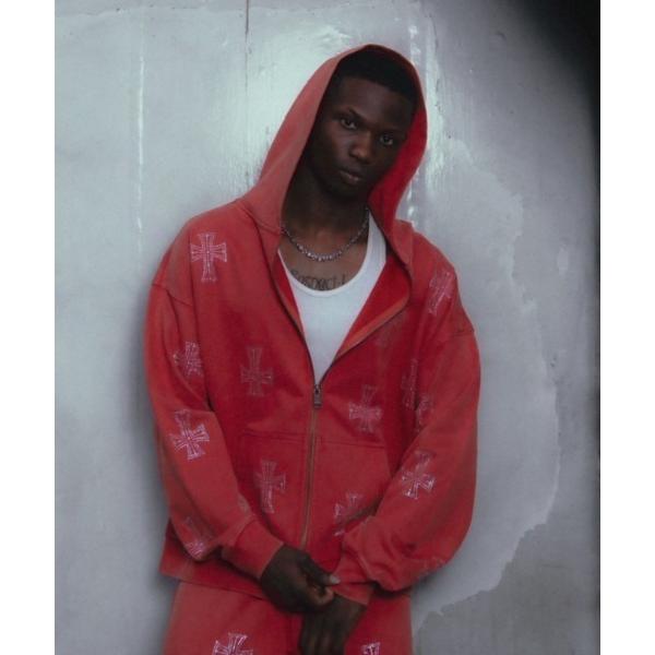 パーカー UNKNOWNLONDON/アンノウンロンドン/Outline Rhinestone Ho...