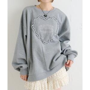 パーカー ハートフリルスウェット レディース