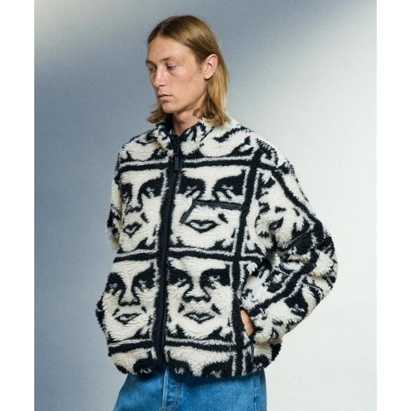 ブルゾン アウター OBEY REPEATED ICON SHERPA JACKET（オベイ リピー...