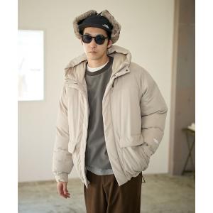 ダウンジャケット ダウン ファイバー中綿フードブルゾン メンズ