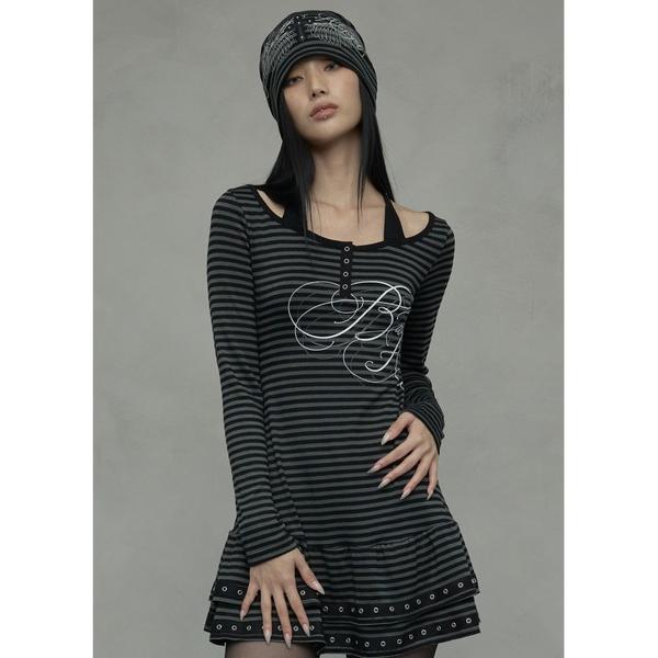 ヘンリーネック tシャツ A'GEM/9 × .kom 「NIIER NOR/ニアノア」 BADDI...