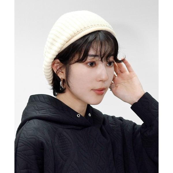 帽子 ベレー帽 ゆるニットベレー帽 レディース