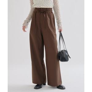 パンツ Wベルトパンツ レディース