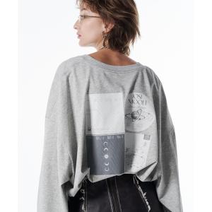 tシャツ OVER PRINT LONG TSHIRT/オーバープリントロングTシャツ レディース