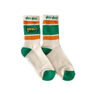 靴下 「 BACK TO THE FUTURE 」 バック・トゥ・ザ・フューチャー カラフルラインソックス　25W10 レディース メンズ