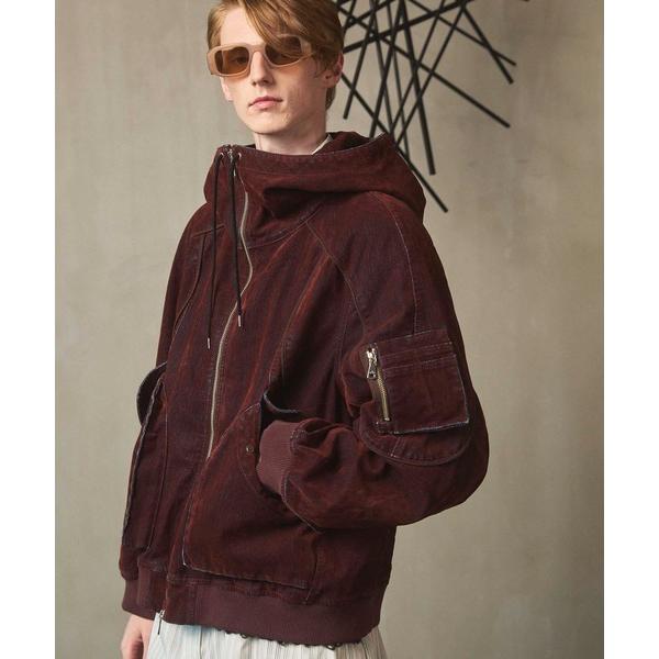 ブルゾン アウター 「UNISEX」Flocky Denim Prime-Over Zip Blou...