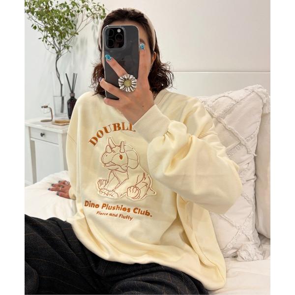 tシャツ Dino Plushies Club刺しゅうプルオーバー レディース