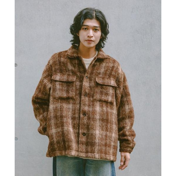 ブルゾン アウター SHAGGY CHECK CPO JACKET / シャギーチェックジャケット ...