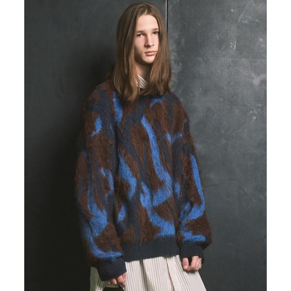 セーター ニット 「UNISEX」Tribal Pattern Mohair Shaggy Prim...